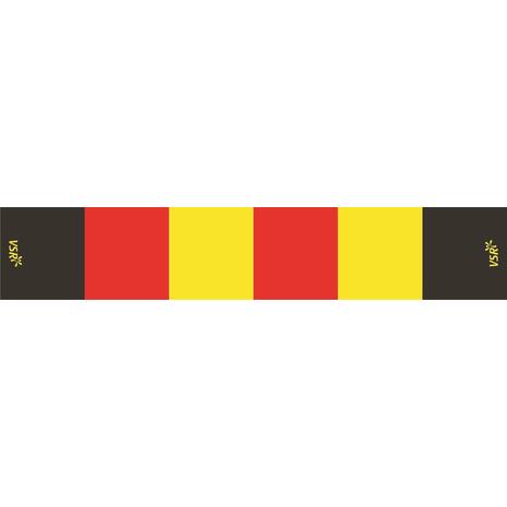 Κασκόλ ΠΑΣ Κόρινθος με κάθετη ρίγα κίτρινο-κόκκινο-μαύρο 1m